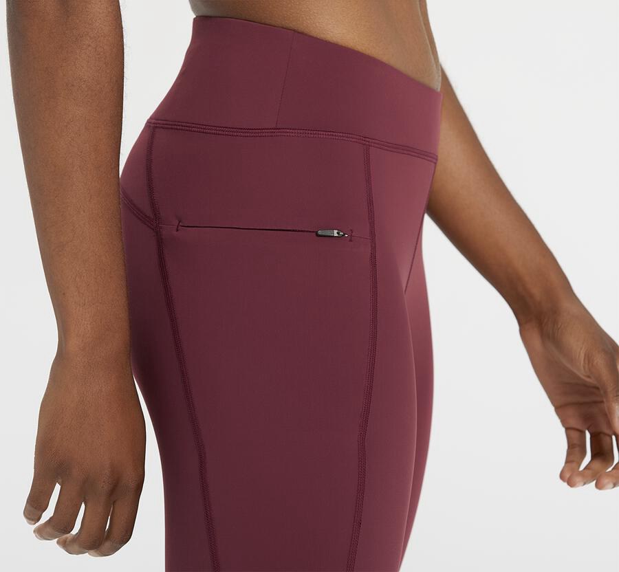 Hoka One One Womens Pants - Performance Crop Tight - Brown - CKXU62390